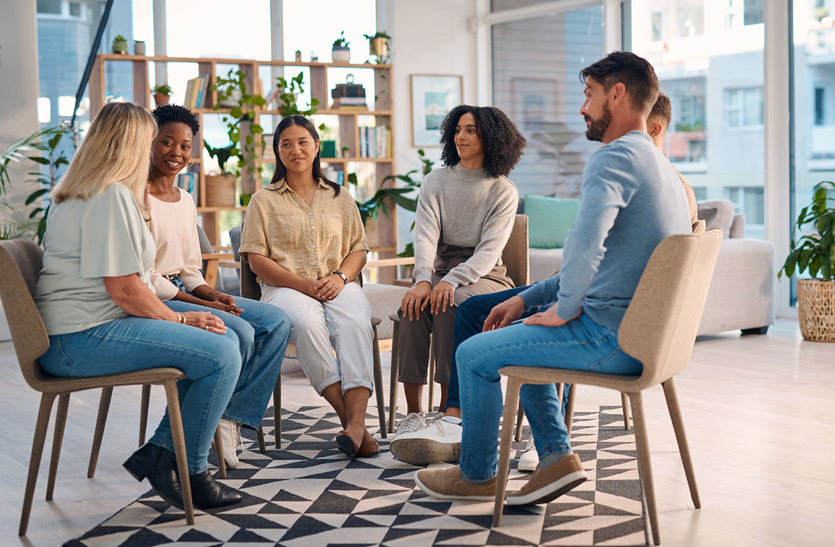 therapist working with a client